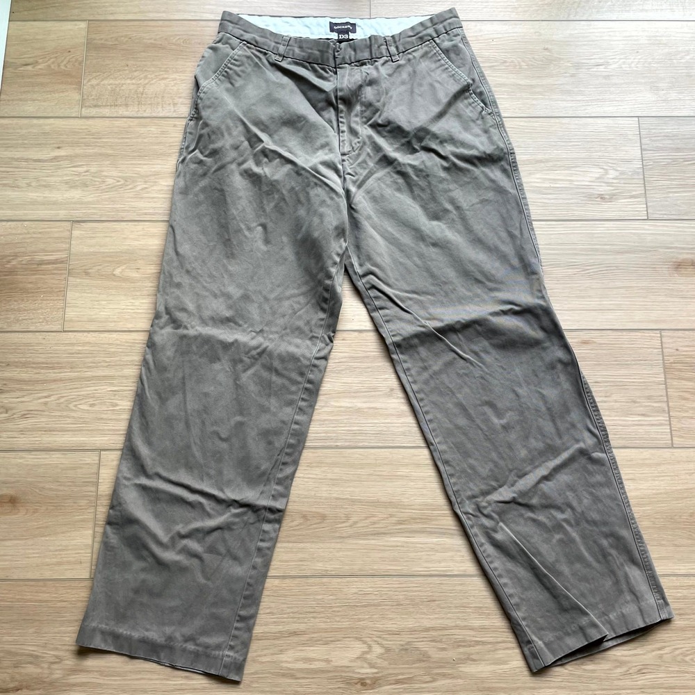 Dockers D3 Classic Fit Mens Chino Pants Gray Green 34x32 Cotton Straight Leg